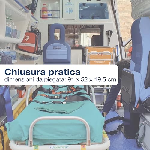 PVS - Tragbahre mit 2 Rädern, ideal für den Transport von Patienten an unwegsamen Orten, 34060