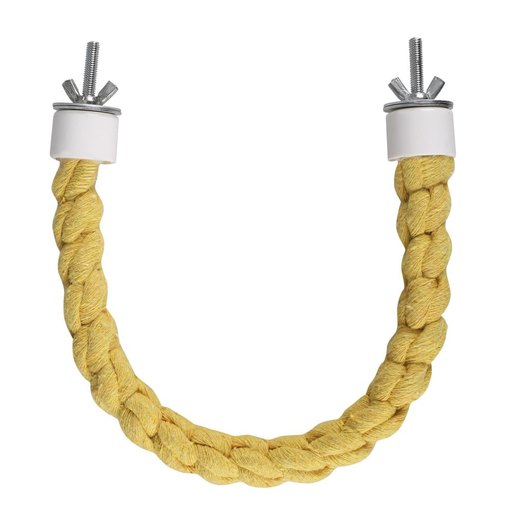 Bird Perches, U Shape Bird Rope Stand Non-Slip Parrot Perch Standing Toys for Cockatiels Parakeets Love Birds Parrots