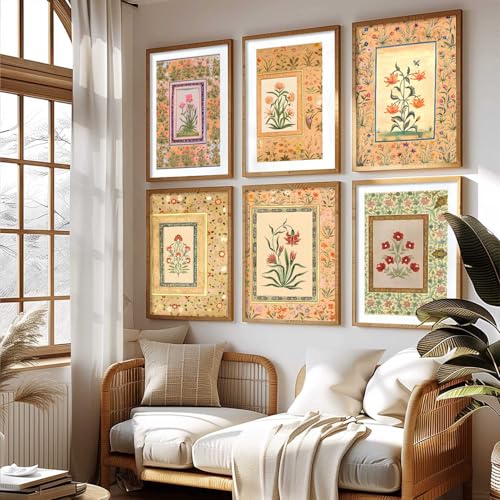 Image of kotart Premium Digital Madhubani Art Paintings with Frame for Home Decor - Painting for Wall Decoration - Pack of 6 (19x25 inch)