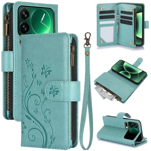 Étui portefeuille Xiaomi 17 Pro vert pour organisation nomade