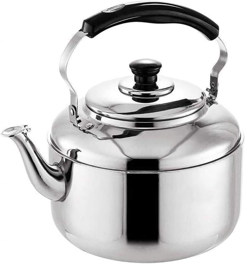 Tea kettle, Stainless Steel Tea Kettle Electric Stove Top Teapot 304 Works with All Types for Camping Hiking Picnic 8L 48(9L)