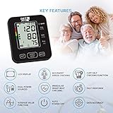 Get Fit Blood Pressure Monitor CE Approved UK for Home Use - Medical Upper Arm Blood Pressure Machine - Heart Rate Monitor - Hypertension Detector - Adjustable 22-32cm Large Adult Cuff - LCD Display - Image 2