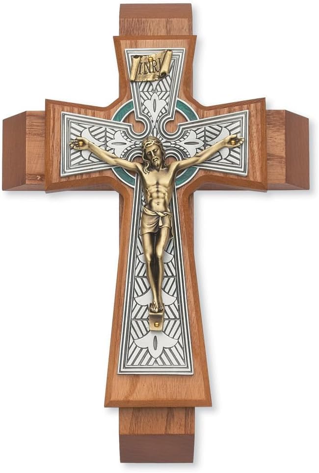McVan Inc. 11" Walnut Celtic Sick Call - Décor Gift Religious 79-42661-MCVAN