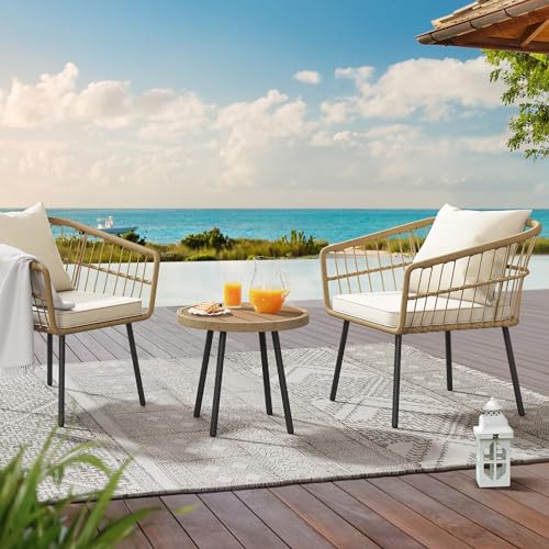 Yitahome FTPLPB-1035 3 Pieces Outdoor Wicker Patio Conversation Bistro Set thumb #6