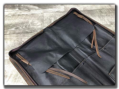 Full Grain Leather Drum Stick Bag - “The Seville” Stickbag By Anthology Gear (Whiskey Brown) #TOP3