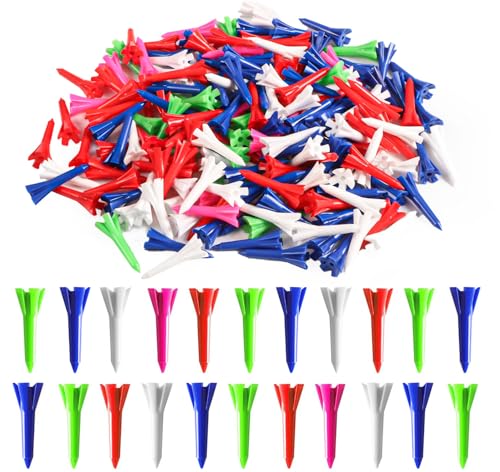 VEASAERS Short Golf Tees Plastic 1 1/2 inch (Mixed Color, 600 Pack)