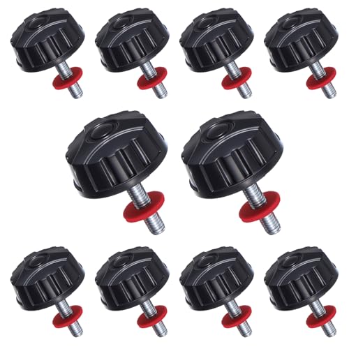 HJZHII 10 Sets Universal Fishing Reel Handle Screw Caps, Fishing Reel Replacement Parts Spin Reels Replacement Parts Screws Nuts Caps Spinnin forReel Knob Crank Power Handle Grip