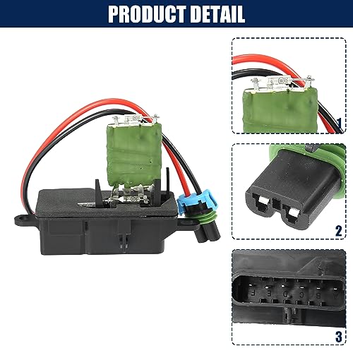 X AUTOHAUX 1Pcs HVAC Blower Motor Resistor Control Module Blower Resistor for Chevrolet Express 1500 2500 3500 for GMC Savana 1500 2500 3500 22941007 89018770 89018537 12135104 158056 by X AUTOHAUX - Image 5