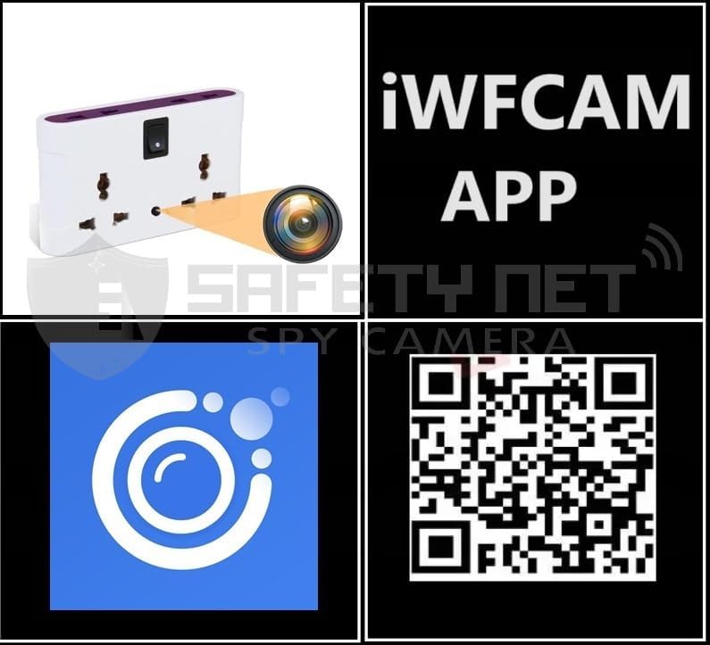 Image of SAFETYNET WiFi Switch Socket Board | Wireless 1080P HD Cam | Office Indoor Security Camera | Home Surveillance Camera with Inbuilt 32gb SD Card | (iWFCam APP)