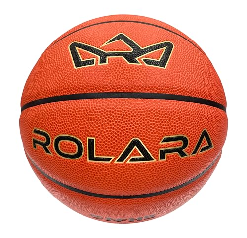 ROLARA PRO Basketball - 29.5" NFHS Approved Japanese Composite Leather Basketballs with Butyl Bladder for Superior Air Retention - Professional Indoor Outdoor Ball - Size 7