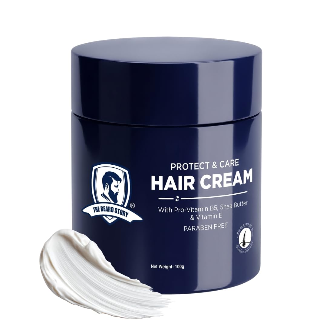The Beard Story Hair Cream for Men | Daily Use | Non-Sticky | UV Protection | Frizzy & Dry Hair | Soft, Manageable Hair | Sulphate-Free | Contains Vitamin B5 & E | Matte Finish | 100 gm-picture-13