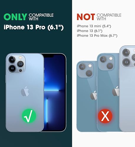 Miniatura 10 de Funda protectora híbrida SUPCASE, premium, transparente, para iPhone 13 Pro (de 2021), 6.1 pulgadas, estilo de uso rudo (color negro)