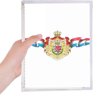 Caderno com emblema nacional da bandeira de Luxemburgo diário de folhas soltas recarregável