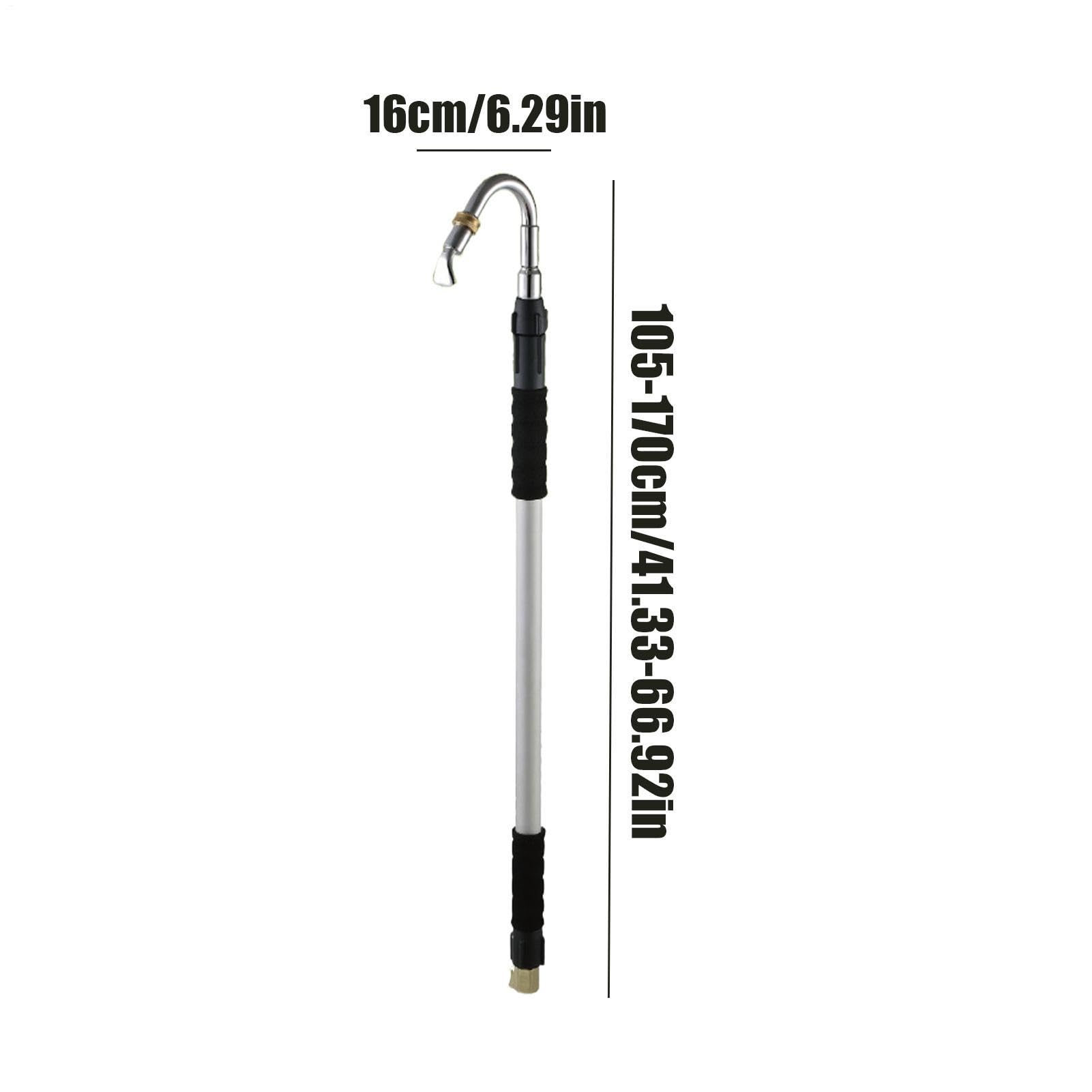 Limpiadora De Canalones, Telescópica, 105-170 Cm, Limpiador De Alero | De Limpieza De Canalones Telescópica De Acero Inoxidable Y Aluminio, Poste Extensible De 105-170cm Para Aleros, Parede