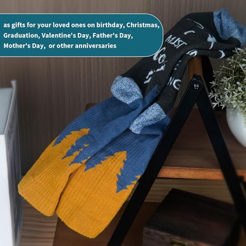 Image of ANOTION Funny Hiking Socks for Men & Women - Moisture Wicking Lightweight Compression Socks,Women Hiking Socks Summer
