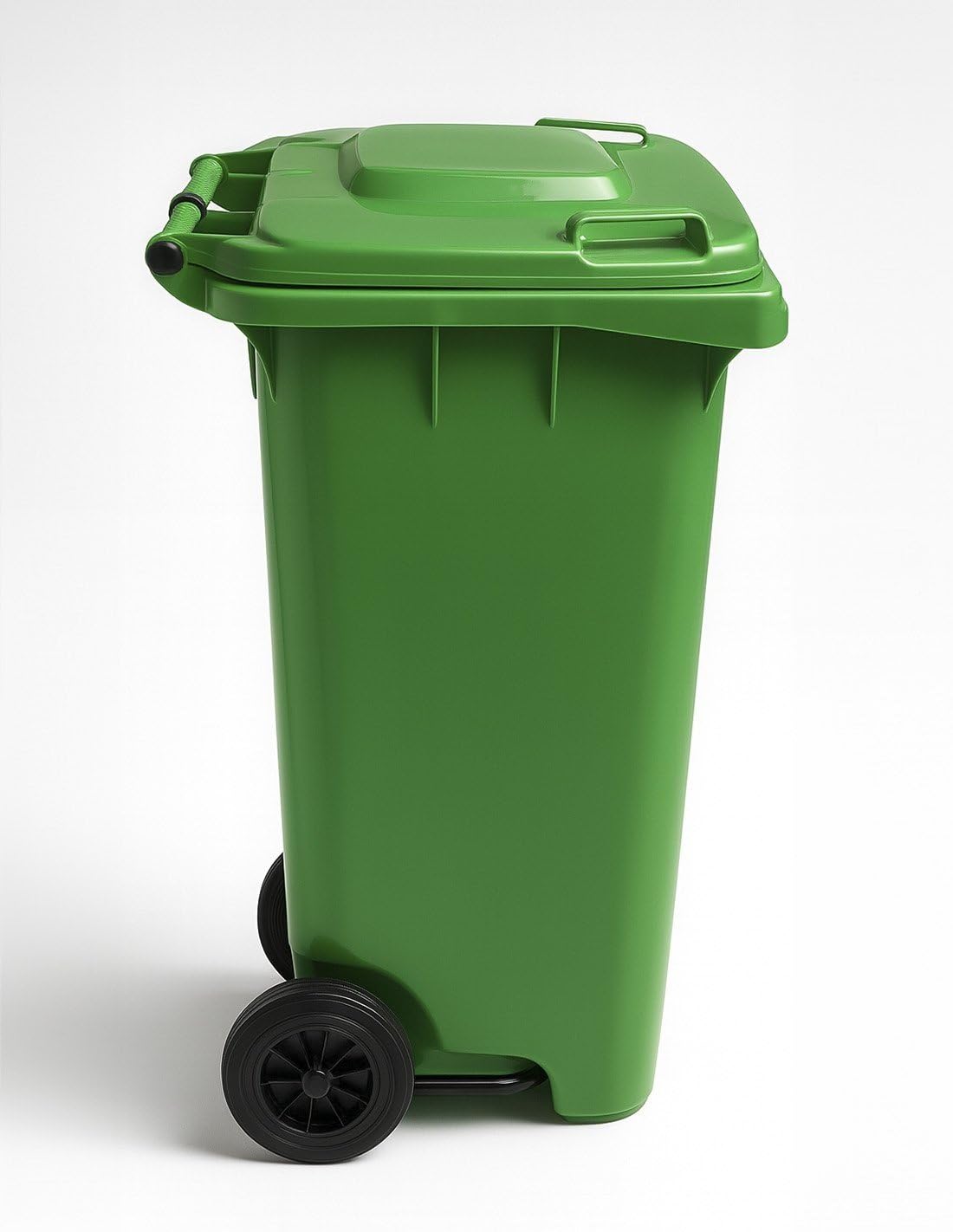 JARDIN202 - Contenedor de basura 120L - Con pedal - Verde