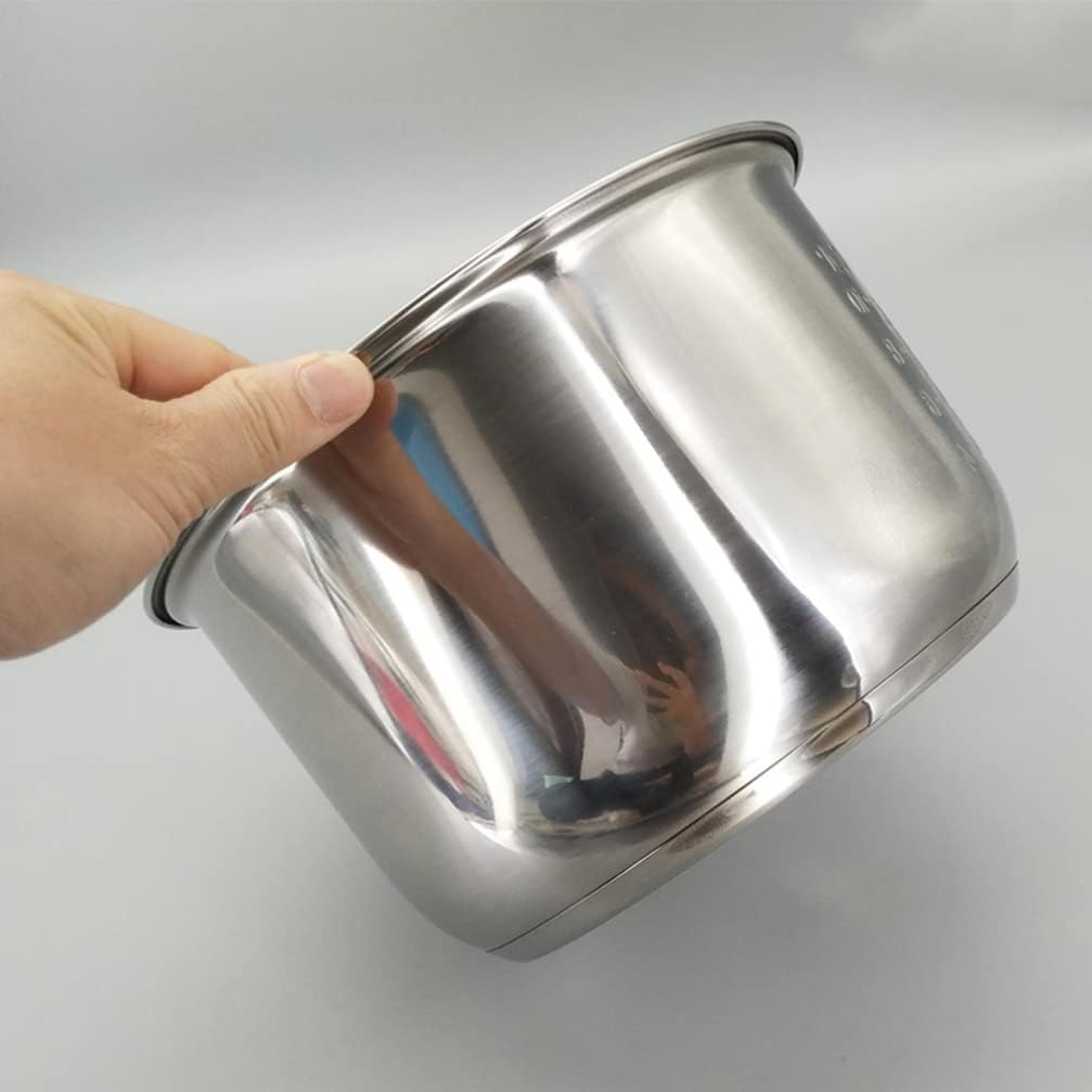 Zerodeko Replacement Inner Pot Stainless Steel Rice Cooker Inner Pot Pressure Cooker Liner Rice Cooker Accessories Cooking Pot Stockpot for Kitchen 4L