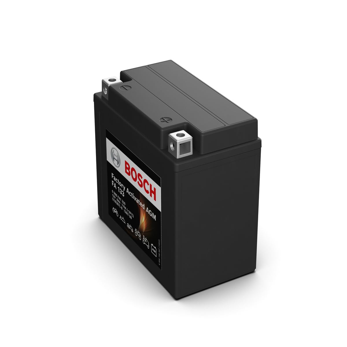 Bosch FA133 - Batería para Motocicletas AGM - 12V 110A 8Ah - Adecuada para motocicletas, motos de enduro, scooters, quads, motos de agua - Compatible M4F21, BB7L-B, 12N7-3B