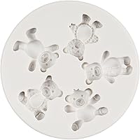 Vista 4 de Bear Silicone Fondant Molds Bear Candy Chocolate Molds For Cake Decoration Cupcake Topper Chocolate Candy Polymer Clay Gum Paste Estilo a