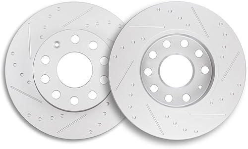 Miniatura 332 de SCITOO Juego de 2 frenos de freno ranurados traseros para Chrysler Town & Country, 08-16 para Dodge Grand Caravan, 09-13 para Dodge Journey, 12-15