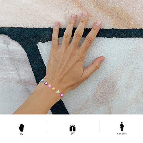Artibetter 400Pcs Perle di Cuore in Acrilico