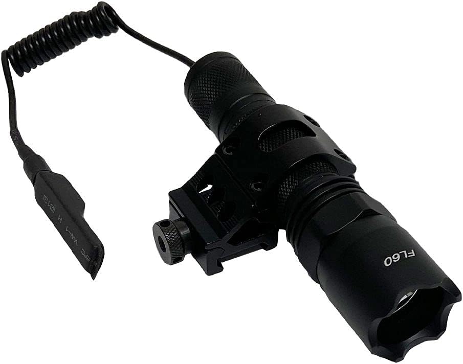 FL60 Flashlight 1000 Lumen LED Light with Picatinny Rail Mount for Outdoor Hunting Shooting