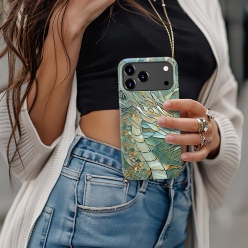 Image of Goodon for iPhone 17 Pro Case Cute - Wireless Charging Compatible - Dual-Layer Hard Shell + Silicone Cover - Protective Phone Case with Trendy Designs for Women - an Abstract Dragon