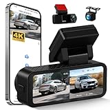 Dash Cam Front and Rear 4K, 4K+2K Dual Dash Camera for Cars, Built-in GPS, WiFi,Loop Recording, Night Vision, G-Sensor, 24H Parking Mode,ADAS & BSD & LCA