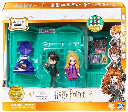 Wizarding World Harry Potter – Honeydukes (Honigtopf) Spielset mit Luna Lovegood und Neville Longbottom Sammelfiguren, Spielzeug für Kinder ab 6 Jahren, Fanartikel., 9.44