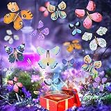 【Juguete Divertido】Puedes poner la mariposa mágica en una tarjeta o libro, cuando abre la tarjeta de deseos, una hermosa mariposa sale volando y la sorprende. Ella nunca olvidará este momento.