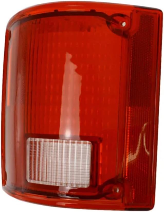 For 1973-1991 Chevy Pickup Tail Light Lens Driver and Passenger Side Pair | Plastic | Red and Clear | With Chrome Trim | Replacement For GM2800122 + GM2801122 | 5968329