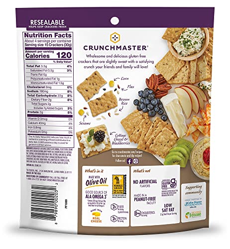 Crunchmaster Multi-Grain Crackers, Aged White Cheddar, 4 Ounce (Pack Of 12) #TOP2