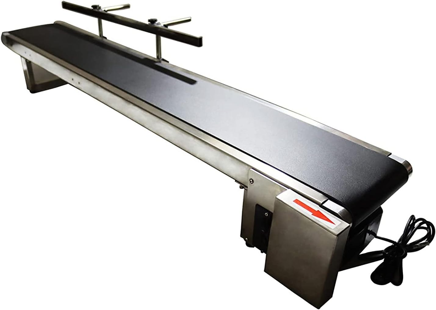 INTBUYING Conveyor 110V Electric Desktop Conveyor Belt Machine One Fence Packaging Supply