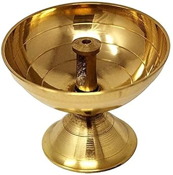 A&S VENTURES Brass Diya for Pooja Room Decoration Meditation (Perfect Big Size Pooja Diya for Home Office Pooja GHAR) PUJA Articles DIYAS for Brass (Pack of 1)