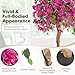 Goplus 53” Bougainvillea Artificial Tree, Faux Silk Flower Tree in Pot w/ 576 Flowers, 288 Leaves, Tall Fake Floor Plant, Artificial Plants for Indoor Outdoor Bedroom Living Room Decor
