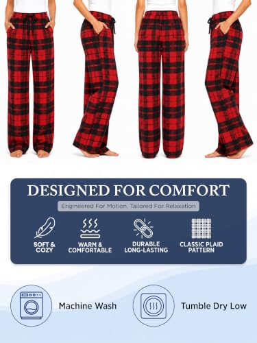 Image of Ashford & Brooks Women's Super Soft Flannel Plaid Pajama Sleep Pants