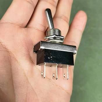 Heschen Metal Toggle Switch SPDT Permanent (switch) ON/OFF/ON 3