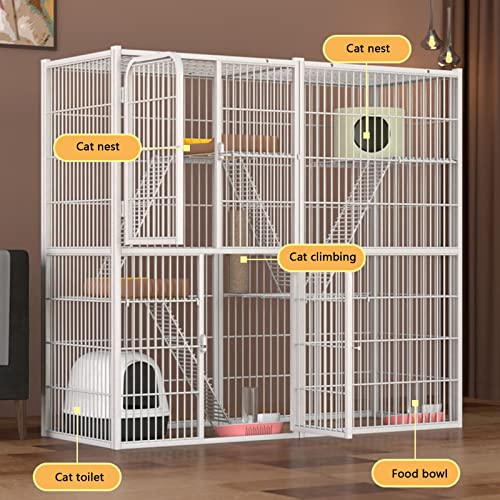 Cage pour animaux de compagnie modulable avec échelles et portes - 3