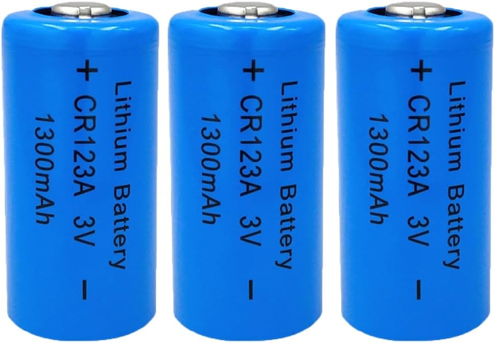 (3-Pack) CR123A 3V 1300mAh CR17345 Non-Rechargeable Lithium Battery