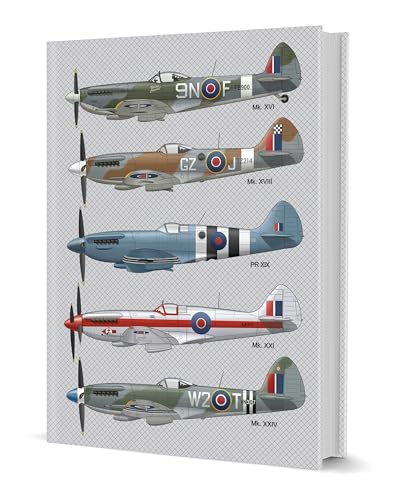 Cahier A5 Spitfire haut de gamme à couverture rigide et pages lignées de qualité