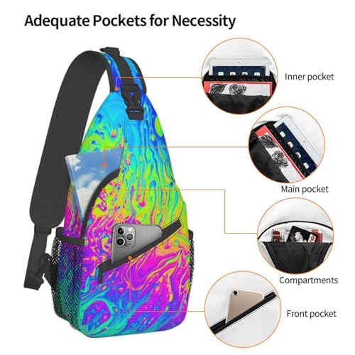 Trippy Psychedelic Aesthetic Art Crossbody Backpack Chest Bag For Men Women Large Capacity Shoulder Sling Bag Cycling Travel Daypack4