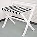 MERTNK Porte-Bagages En Bois Support de Rangement Pliant Support de Rangement, Support de Valise Porte-Bagages En Bois, Support de Valise Pliant Support de Valise, Sangle En Nylon/White