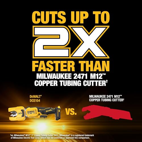 DEWALT 20V MAX XR 1-1/4 in. Copper Tubing Cutter (DCE154B) - image 8