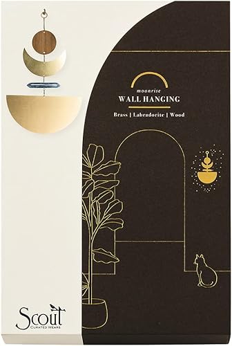 Miniatura 3 de Scout Curated Wears - Colgante de pared - Salida de la lunaLabradoritaMadera