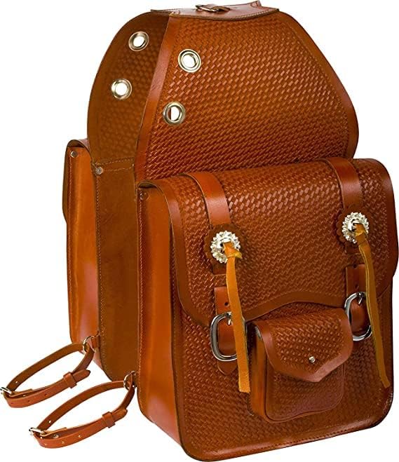 Leather Weatern Saddle Bag for Horse Carrier Bags Pet