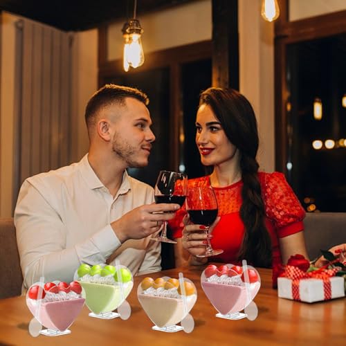 50% OFF Juego de 100 tazas de postre corazón desechables