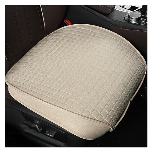 Coussin siège voiture universel en lin avec tapis antidérapant beige