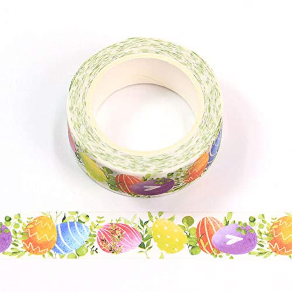 Syntego Colourful Easter Eggs Watercolour Washi Tape 15Mm X 10M