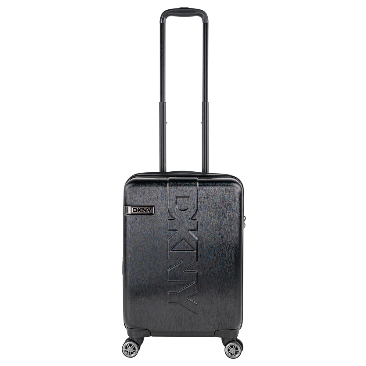 DKNY - Kabinowy bagaż podróżny 55X40X20 Sztywny wózek na kółkach Bagaż podręczny do samolotu Bagaż kabinowy Lekki bagaż kabinowy Bagaż podręczny na krótkie podróże Kompatybilny z Ryanair, Czarny