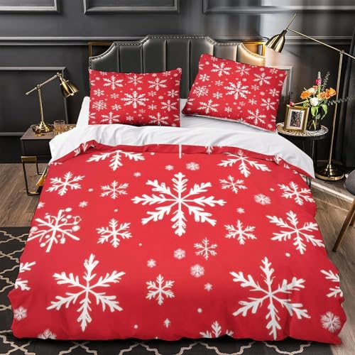 Housse de couette flocon de neige anti-transpiration zip facile 140x200 - 2